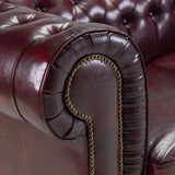 Chesterfield Sofa Oxblood Armchair Red