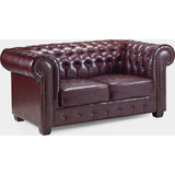 Chesterfield Sofa Oxblood Red 2 Seater