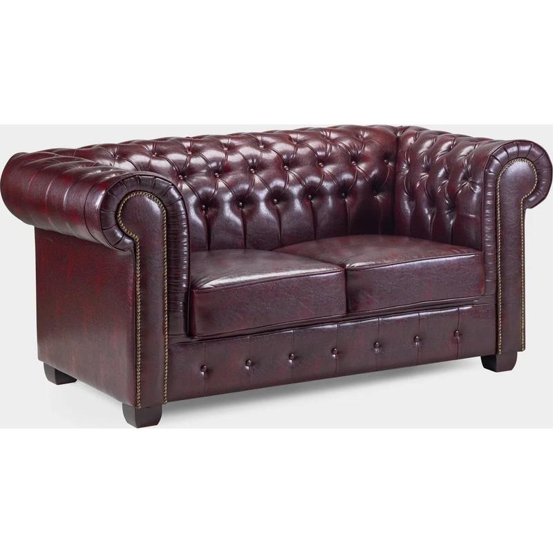 Chesterfield Sofa Oxblood Red 2 Seater