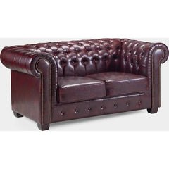 Chesterfield Sofa Oxblood Red 2 Seater