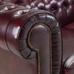 Chesterfield Sofa Oxblood Red 2 Seater