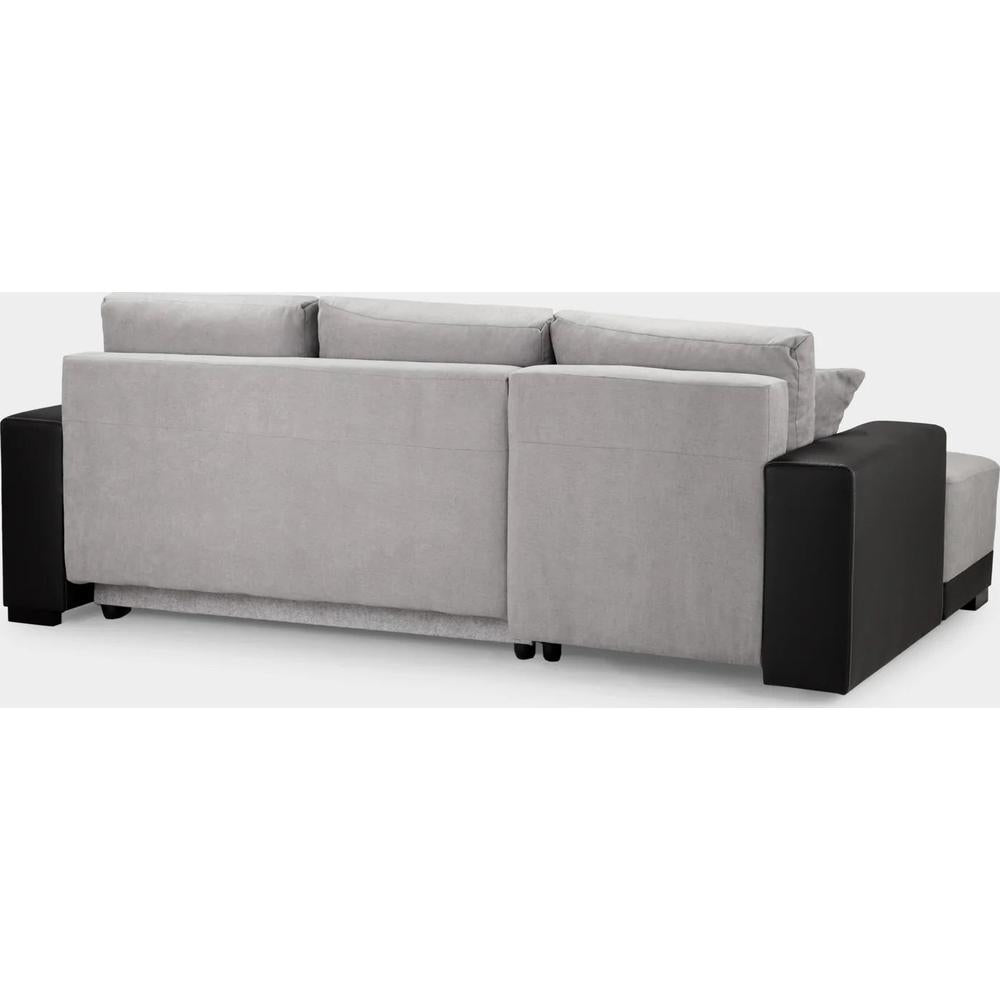 Cimiano Sofa Bed Black/Grey Left Hand Facing Corner