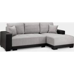 Cimiano Sofa Bed Black/Grey Right Hand Facing Corner