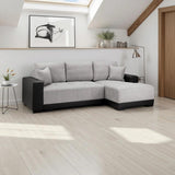 Cimiano Sofa Bed Black/Grey Right Hand Facing Corner