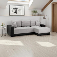 Cimiano Sofa Bed Black/Grey Right Hand Facing Corner