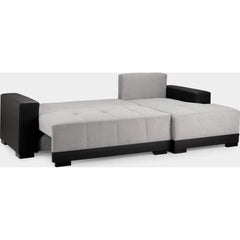 Cimiano Sofa Bed Black/Grey Right Hand Facing Corner