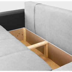 Cimiano Sofa Bed Black/Grey Right Hand Facing Corner