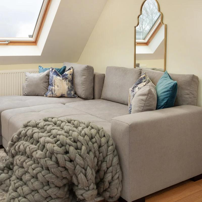 Cimiano Sofa Bed Grey Left Hand Facing Corner