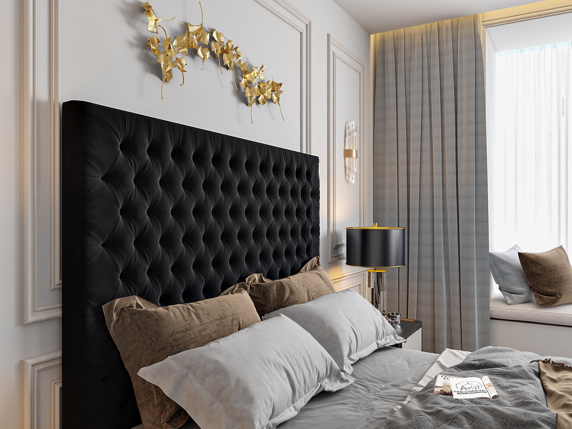 Claridges Upholstered Soft Velvet Tv Bed Frame