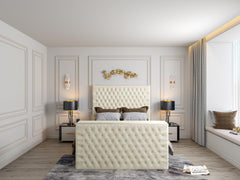 Claridges Upholstered Soft Velvet Tv Bed Frame