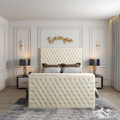 Capella Upholstered Soft Velvet TV Bed Frame