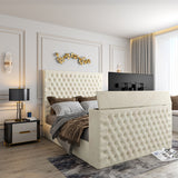 Capella Upholstered Soft Velvet TV Bed Frame