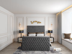 Claridges Upholstered Soft Velvet Tv Bed Frame