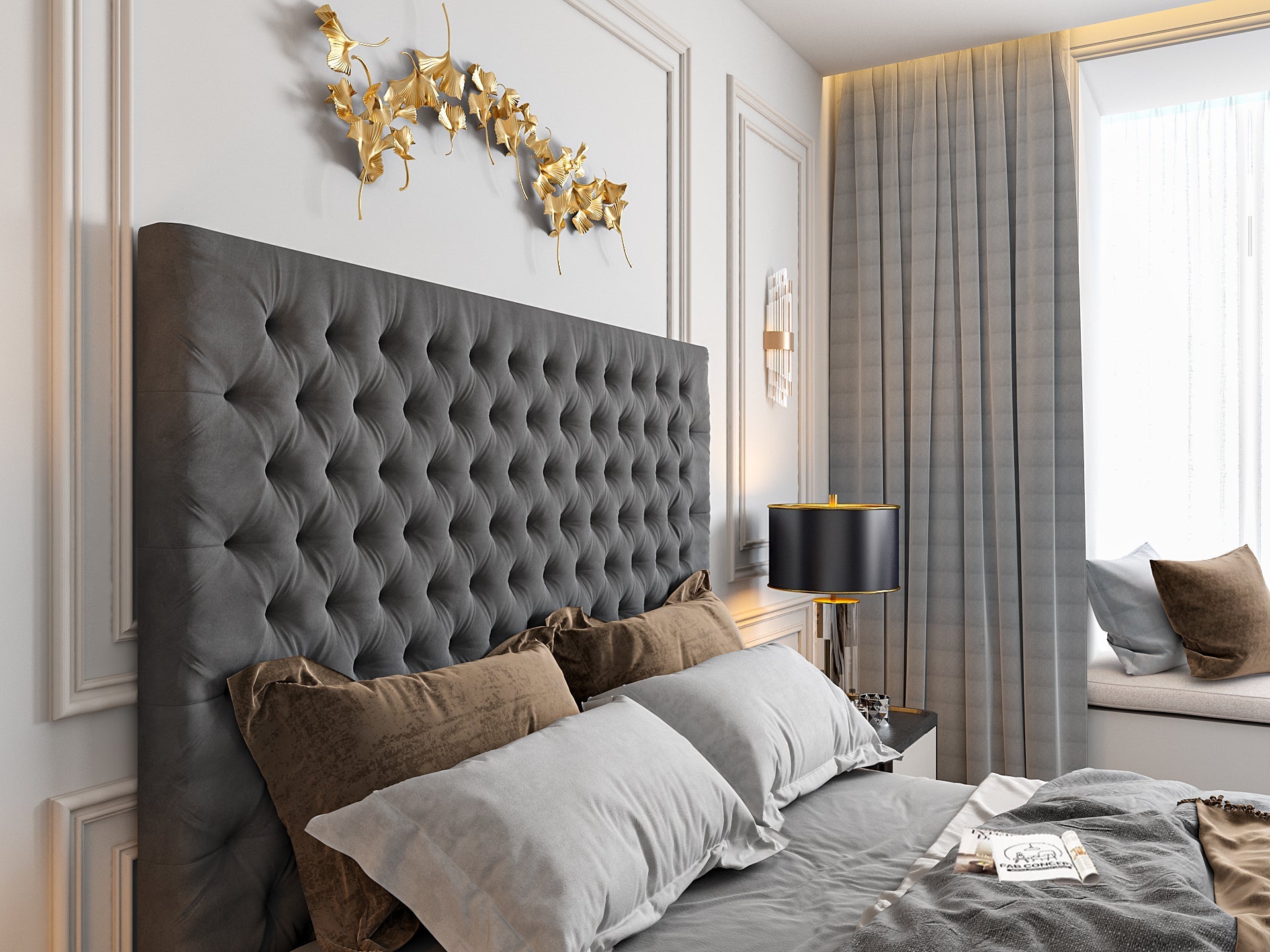 Claridges Upholstered Soft Velvet Tv Bed Frame