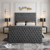Capella Upholstered Soft Velvet TV Bed Frame