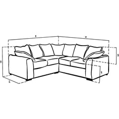 Colbee Sofa Blue Large Corner