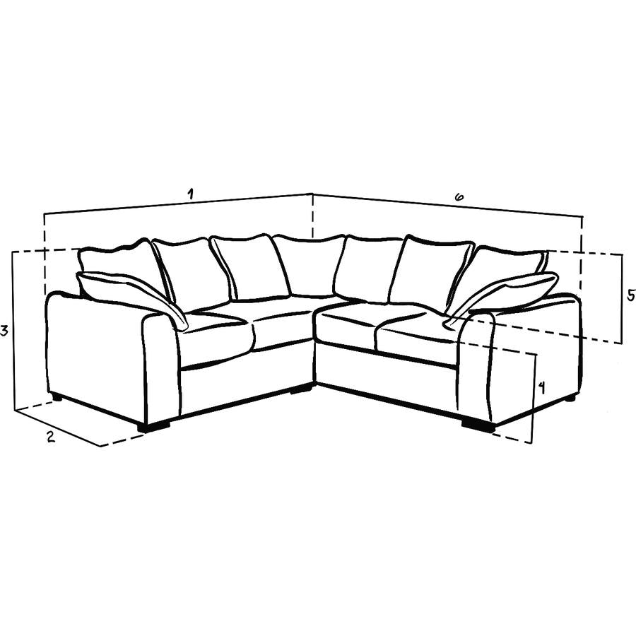 Colbee Teal Large Corner Sofa