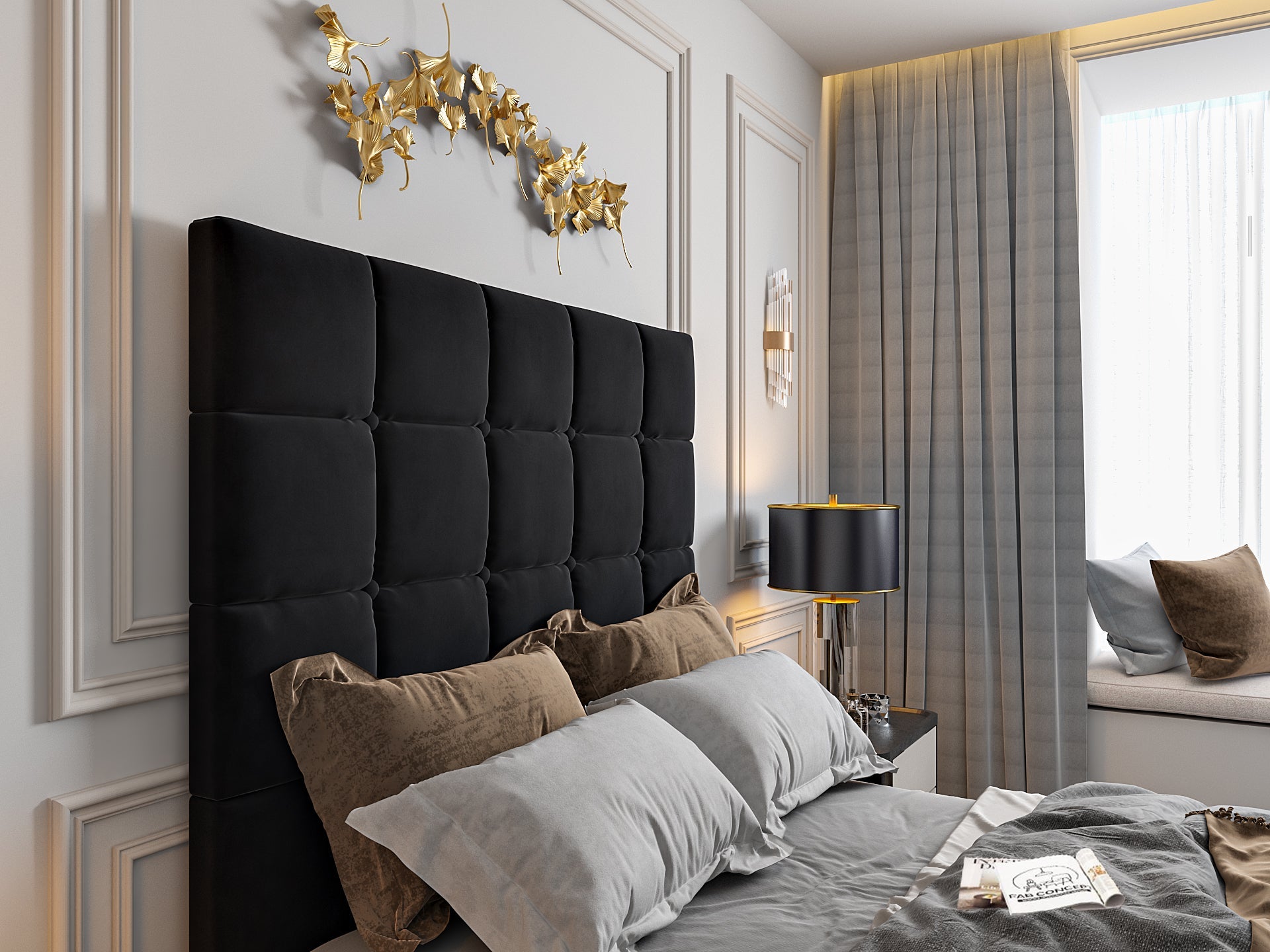 Cubica Upholstered TV Bed Frame