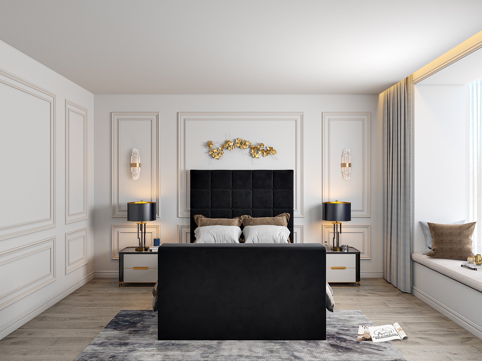 Cubica Upholstered TV Bed Frame