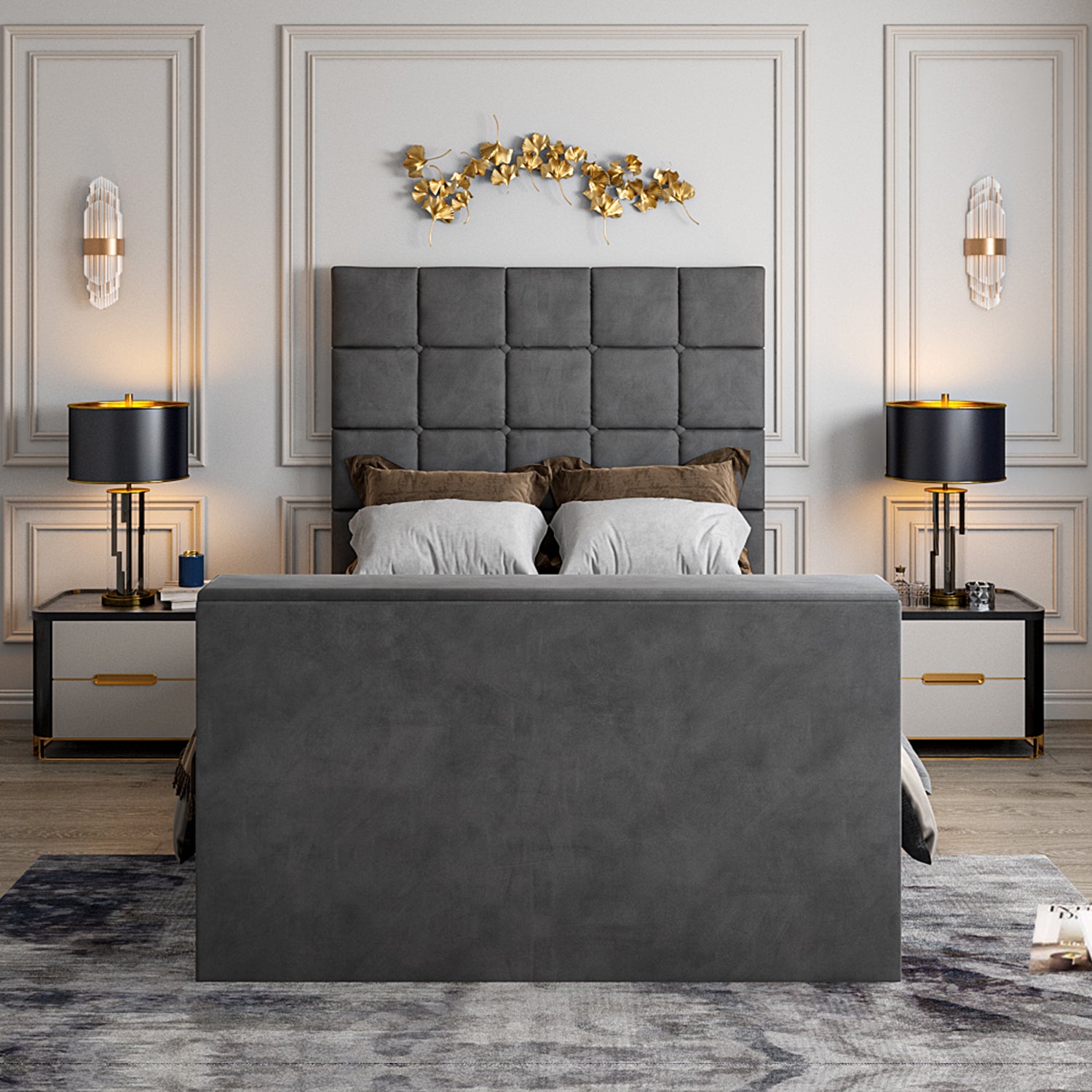 Luther Upholstered TV Bed Frame