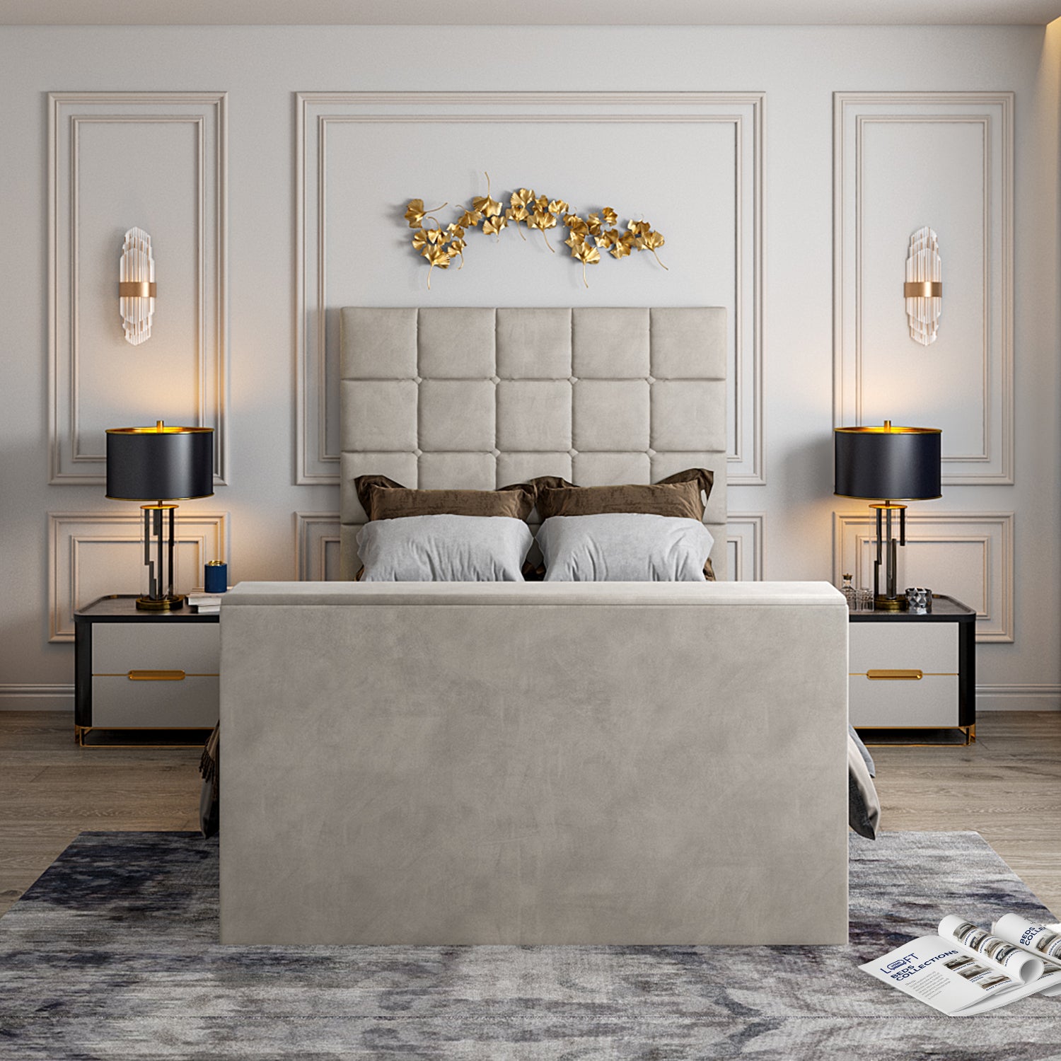 Luther Upholstered TV Bed Frame