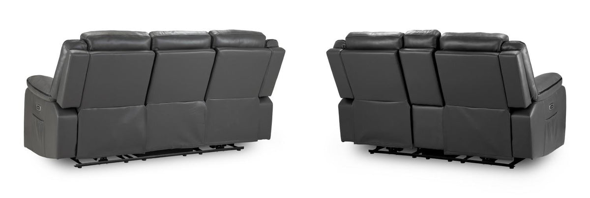 Harald Electric Recliner Sofa 3+2 Seater In Grey