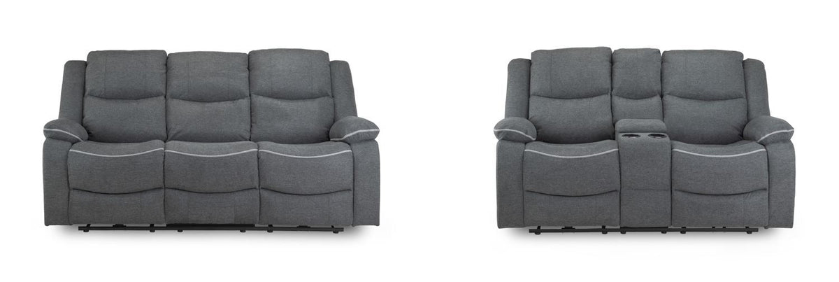 Harald Electric Recliner Sofa 3+2 Seater in Graphite