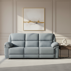 Elio Recliner Fabric 3 Seater Sofa - Grey
