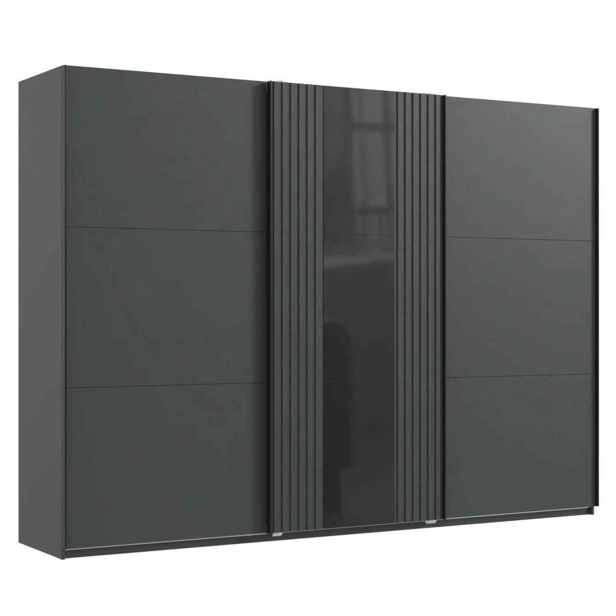 Amberley Graphite 250cm Sliding Door Wardrobe with Mirror