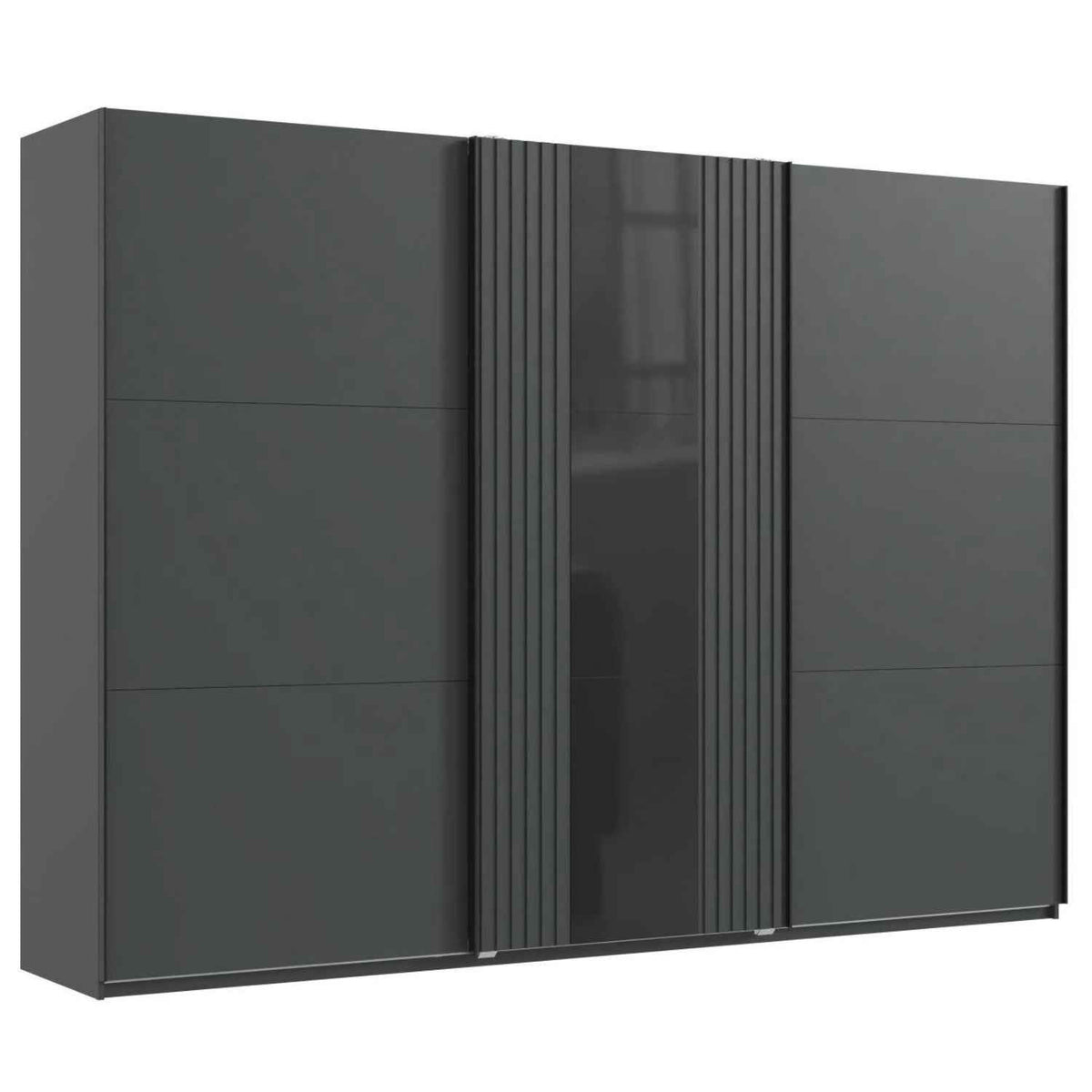 Amberley Graphite 300cm Sliding Door Wardrobe with Mirror