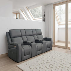 Florence Cinema 3 Seater Sofa - Grey