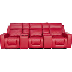 Florence Cinema 3 Seater Sofa - Red