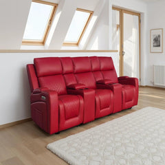 Florence Cinema 3 Seater Sofa - Red