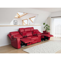 Florence Cinema 3 Seater Sofa - Red