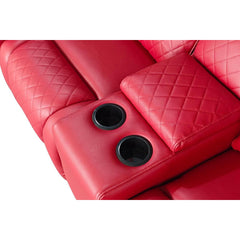 Florence Cinema 3 Seater Sofa - Red