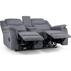 Galaxy Tech Recliner Fabric 2 Seater - Grey