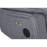 Galaxy Tech Recliner Fabric 2 Seater In Grey
