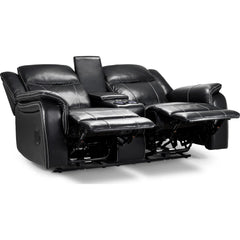 Galaxy Tech Recliner Leather 2 Seater Sofa