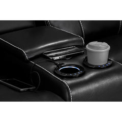 Galaxy Tech Recliner Leather 2 Seater Sofa