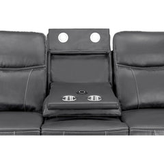 Galaxy Tech Recliner Leather 3 Seater