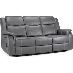 Galaxy Tech Recliner Leather 3 Seater