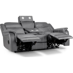 Galaxy Tech Recliner Leather 3 Seater