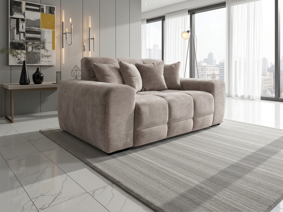 Bamburgh Latte Quilted 2 Seater Sofa