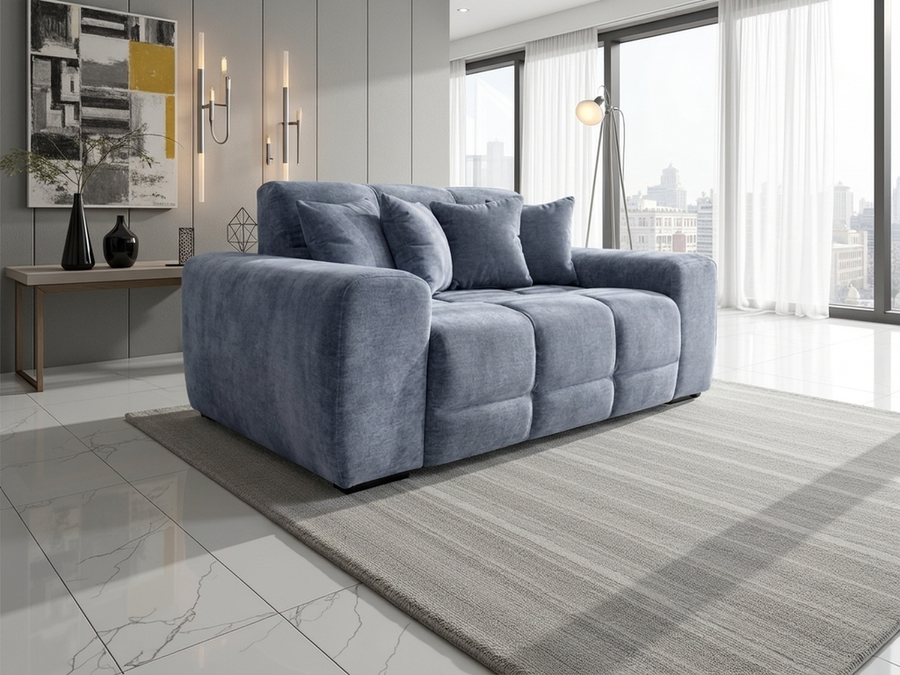 Bamburgh Grey Quilted 2 Seater Sofa
