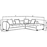 Genoa Sofa Charcoal Right Hand Corner