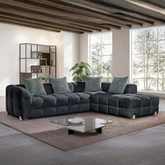Genoa Sofa Charcoal Right Hand Corner