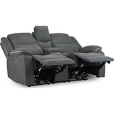 Harald Electric Recliner 2 Seater Sofa In Graphite