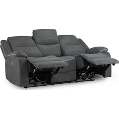 Harald Electric Recliner 3 Seater Sofa - Graphite