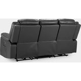 Harald Electric Recliner Sofa Black 3 Seater