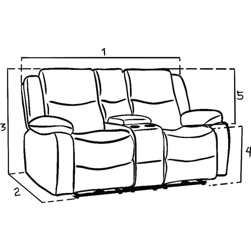 Harald Electric Recliner Sofa Black 2 Seater
